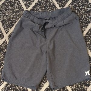 Hurley Boys Size XL Pull On Shorts Pockets Elastic Band Gray